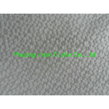 75 * 150D Polyester Plain en relief peau de pêche tissu/blanc gaufré tissu